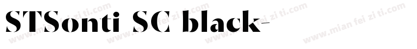 STSonti SC black字体转换